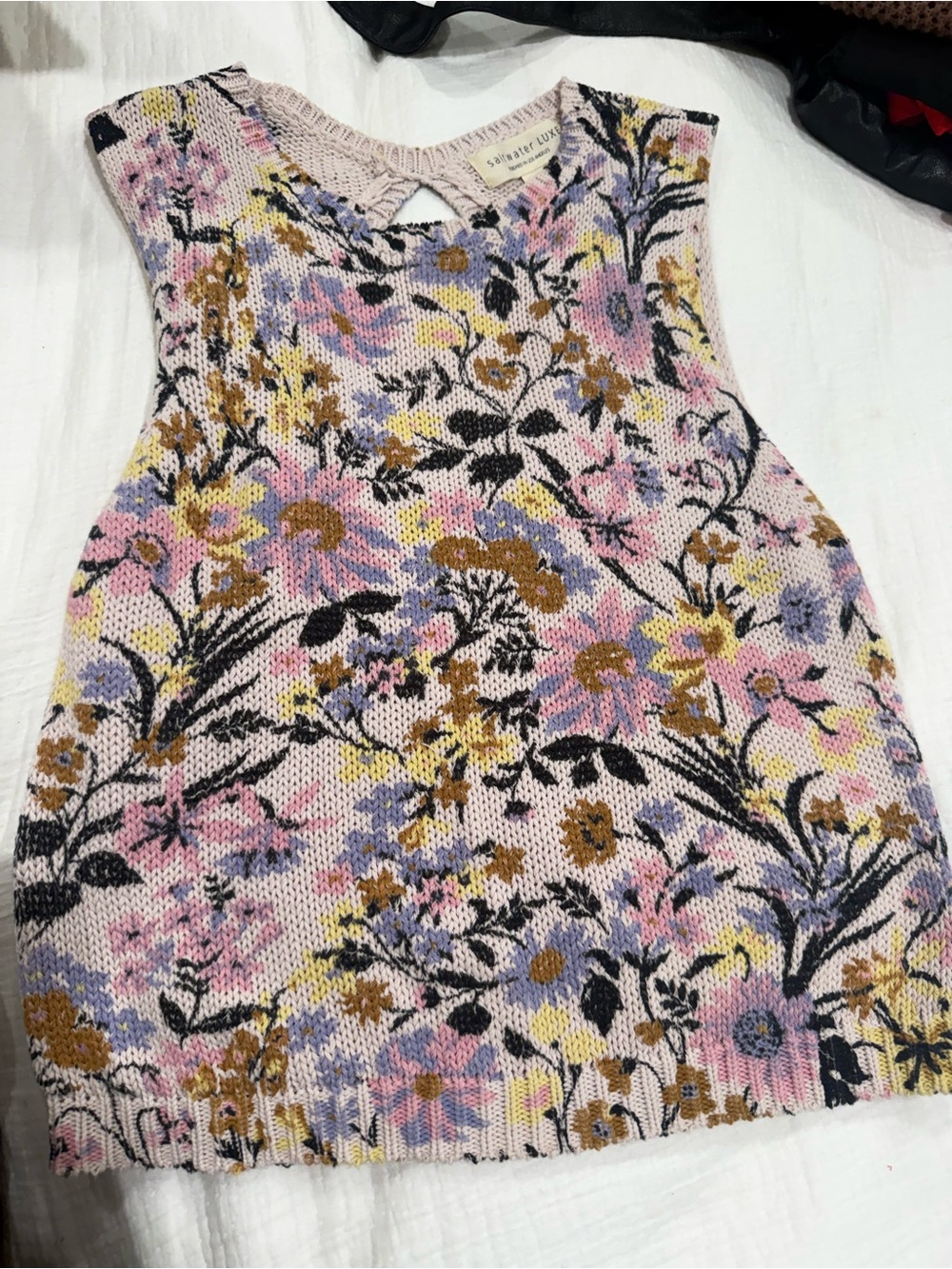 Floral knit tank Saltwater Luxe